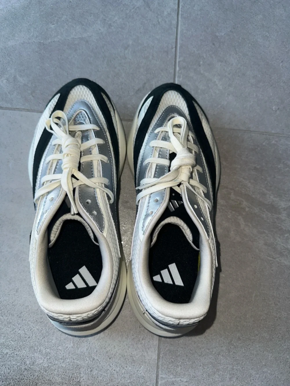 adidas Lightstride Neutral Running Sneakers - Cream, Silver & Black